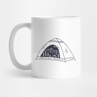 Nature Inside The Camping Tent Mug